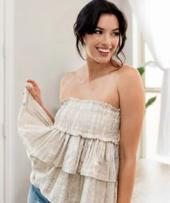 BT Nellie Tie Dye Smocked Ruffle Skirt Or Tube Top TOPS