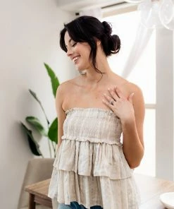 BT Nellie Tie Dye Smocked Ruffle Skirt Or Tube Top TOPS