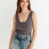 BT Izzy Ribbed Crop Tank - Charcoal BEST SELLERS 1 BT Izzy Ribbed Crop Tank - Charcoal BEST SELLERS