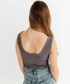 BT Izzy Ribbed Crop Tank - Charcoal BEST SELLERS 13 BT Izzy Ribbed Crop Tank - Charcoal BEST SELLERS
