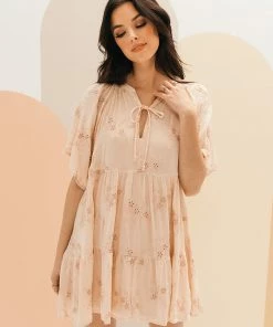 BT Bernadine Eyelet Babydoll Embroidery Dress