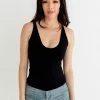 BT BEST SELLERS Seamless Scoop Neck Cami - Black