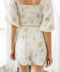 BT Lemon Zest Linen High Rise Shorts