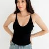 BT Forever Young Seamless Frill Ruffle Tank Top - Black