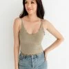 BT Forever Young Seamless Frill Ruffle Tank Top - Light Moss BEST SELLERS
