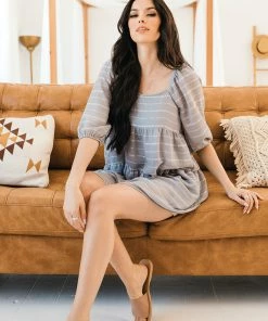 BT Elliot Striped Babydoll Dress