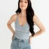 BT Forever Young Seamless Frill Ruffle Tank Top - Sky