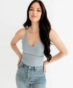 BT Forever Young Seamless Frill Ruffle Tank Top - Sky