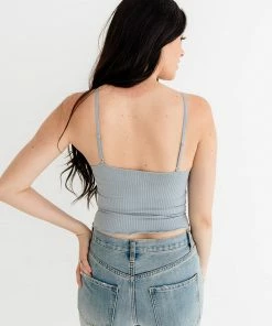 BT Forever Young Seamless Frill Ruffle Tank Top - Sky