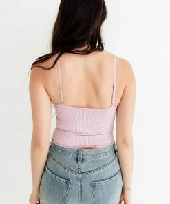 BT BEST SELLERS Forever Young Seamless Frill Ruffle Tank Top - Lavender