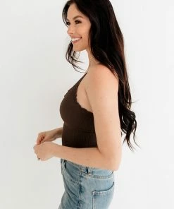 BT Forever Young Seamless Frill Ruffle Tank Top - Fudge BEST SELLERS