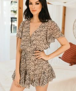 BT ANIMAL PRINT Spirit Animal Ruffle Romper