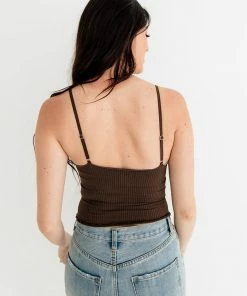 BT Forever Young Seamless Frill Ruffle Tank Top - Fudge BEST SELLERS