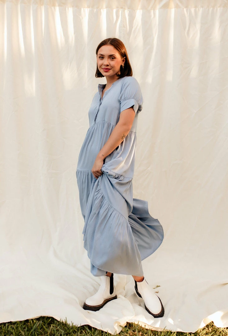 FORE COLLECTION Kept Close Tiered Maxi Dress BUMP FRIENDLY 4 FORE COLLECTION Kept Close Tiered Maxi Dress BUMP FRIENDLY