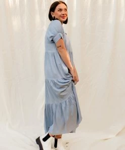 FORE COLLECTION Kept Close Tiered Maxi Dress BUMP FRIENDLY 7 FORE COLLECTION Kept Close Tiered Maxi Dress BUMP FRIENDLY