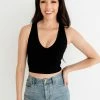 BT Meant To Be Ribbed Seamless Crop Top - Black