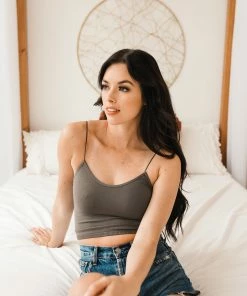 BT Skinny Strap Seamless Brami - Slate Grey