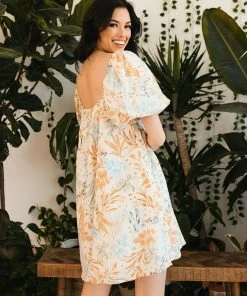 BT Deep Summer Puff Sleeve Babydoll Dress MADE IN THE USA