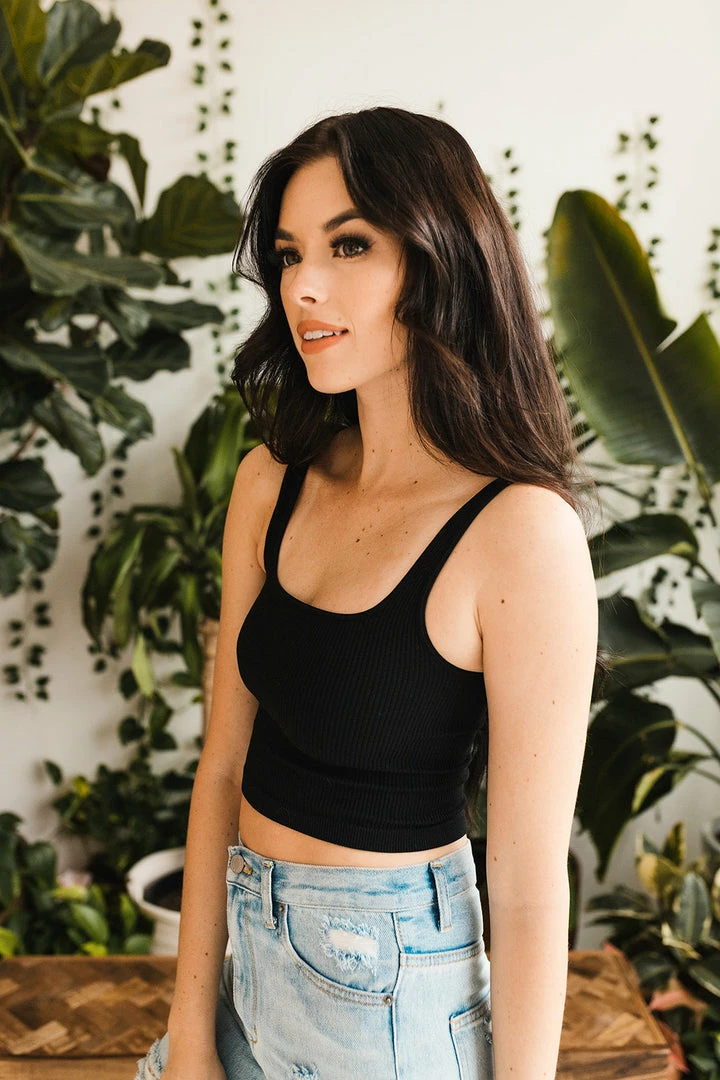 BT Bri Square Neck Ribbed Brami - Black 14 BT Bri Square Neck Ribbed Brami - Black