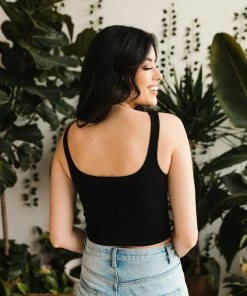 BT Bri Square Neck Ribbed Brami - Black 24 BT Bri Square Neck Ribbed Brami - Black