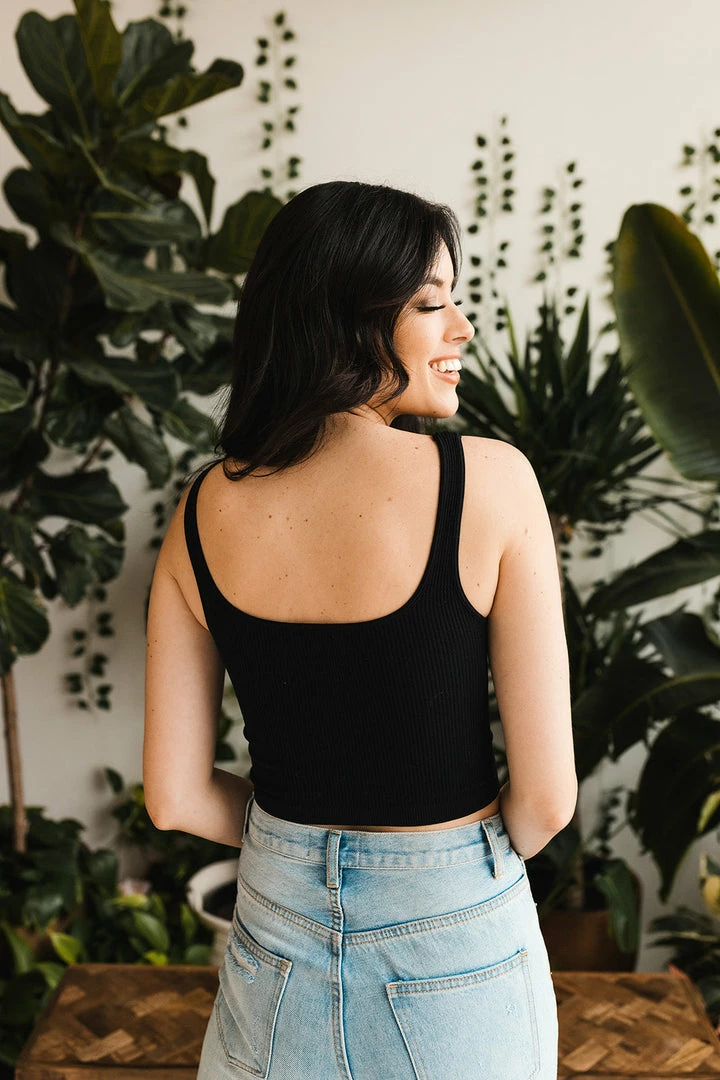 BT Bri Square Neck Ribbed Brami - Black 13 BT Bri Square Neck Ribbed Brami - Black