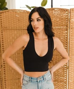 BT Jolie Ribbed Seamless Crop Top - Black 16 BT Jolie Ribbed Seamless Crop Top - Black