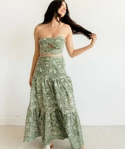 BT Sea La Vie Eyelet Tube Crop Top