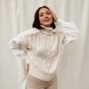 LOVE TREE TOPS Winnie Cable Knit Sweater With Attached Sleeves