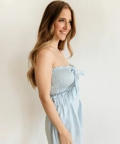 MABLE Taylor Linen Tie Front Bandeau Top MATCHING SETS 24 MABLE Taylor Linen Tie Front Bandeau Top MATCHING SETS