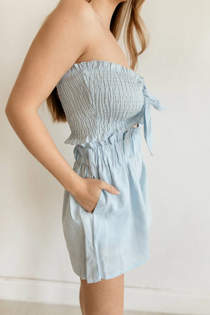 MABLE Taylor Linen Tie Front Bandeau Top MATCHING SETS 6 MABLE Taylor Linen Tie Front Bandeau Top MATCHING SETS