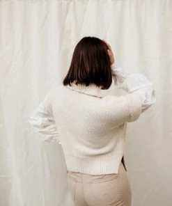 LOVE TREE TOPS Winnie Cable Knit Sweater With Attached Sleeves 17 LOVE TREE TOPS Winnie Cable Knit Sweater With Attached Sleeves