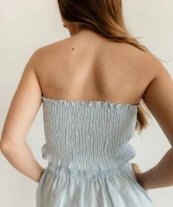 MABLE Taylor Linen Tie Front Bandeau Top MATCHING SETS 25 MABLE Taylor Linen Tie Front Bandeau Top MATCHING SETS