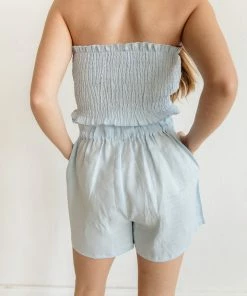 MABLE Taylor Linen Pocketed High Rise Shorts