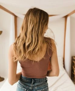 BT TOPS Weekender Seamless Crop Tank - Vintage Mauve