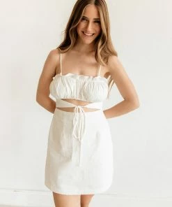 MABLE BRIDAL Jamie Cutout Mini Dress