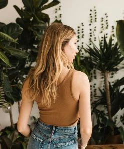 BT Tori Reversible Twist Crop Top - Camel TOPS