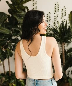 BT TOPS Izzy Ribbed Crop Tank - Cream 13 BT TOPS Izzy Ribbed Crop Tank - Cream