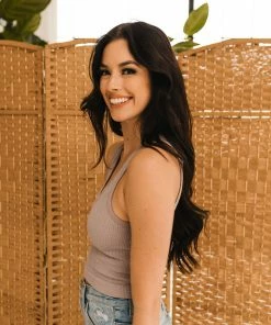 BT Izzy Ribbed Crop Tank - Chrome TOPS 9 BT Izzy Ribbed Crop Tank - Chrome TOPS