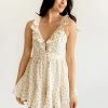 MABLE Claire Cotton Eyelet Ruffle Romper BRIDAL