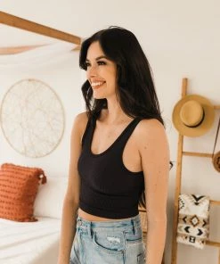 BT Izzy Ribbed Crop Tank - Black 12 BT Izzy Ribbed Crop Tank - Black