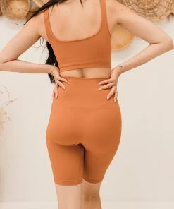 BT Busywork Seamless Biker Shorts - Terracotta BUMP FRIENDLY