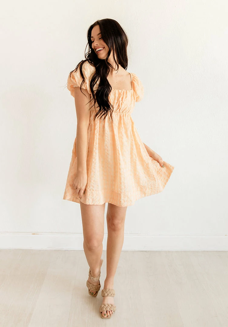 BT Apricot Textured Babydoll Dress BUMP FRIENDLY 13 BT Apricot Textured Babydoll Dress BUMP FRIENDLY