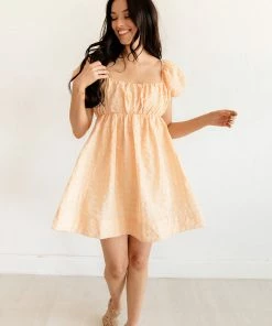 BT Apricot Textured Babydoll Dress BUMP FRIENDLY 21 BT Apricot Textured Babydoll Dress BUMP FRIENDLY