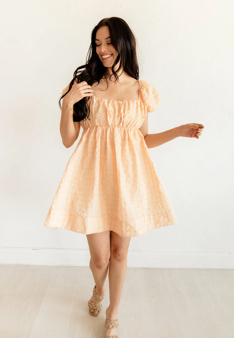 BT Apricot Textured Babydoll Dress BUMP FRIENDLY 11 BT Apricot Textured Babydoll Dress BUMP FRIENDLY