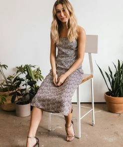 BT Dream Girl Floral Satin Slip Midi Dress DRESSES