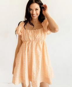 BT Apricot Textured Babydoll Dress BUMP FRIENDLY 19 BT Apricot Textured Babydoll Dress BUMP FRIENDLY