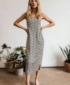 BT Dream Girl Floral Satin Slip Midi Dress DRESSES