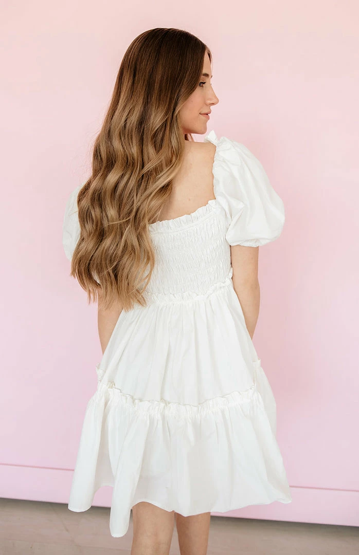 MABLE Blair Cotton Puff Sleeve Smocked Babydoll Dress 13 MABLE Blair Cotton Puff Sleeve Smocked Babydoll Dress