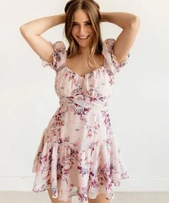 ONE & ONLY COLLECTIVE Sunny Floral Off The Shoulder Ruffle Dress DRESSES