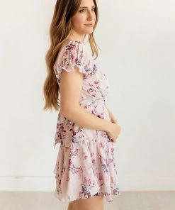 ONE & ONLY COLLECTIVE Sunny Floral Off The Shoulder Ruffle Dress DRESSES